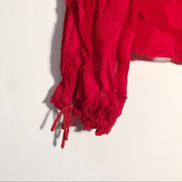Aritzia Wilfred Le Fou Red Henriette Blouse - Picture 5 of 7